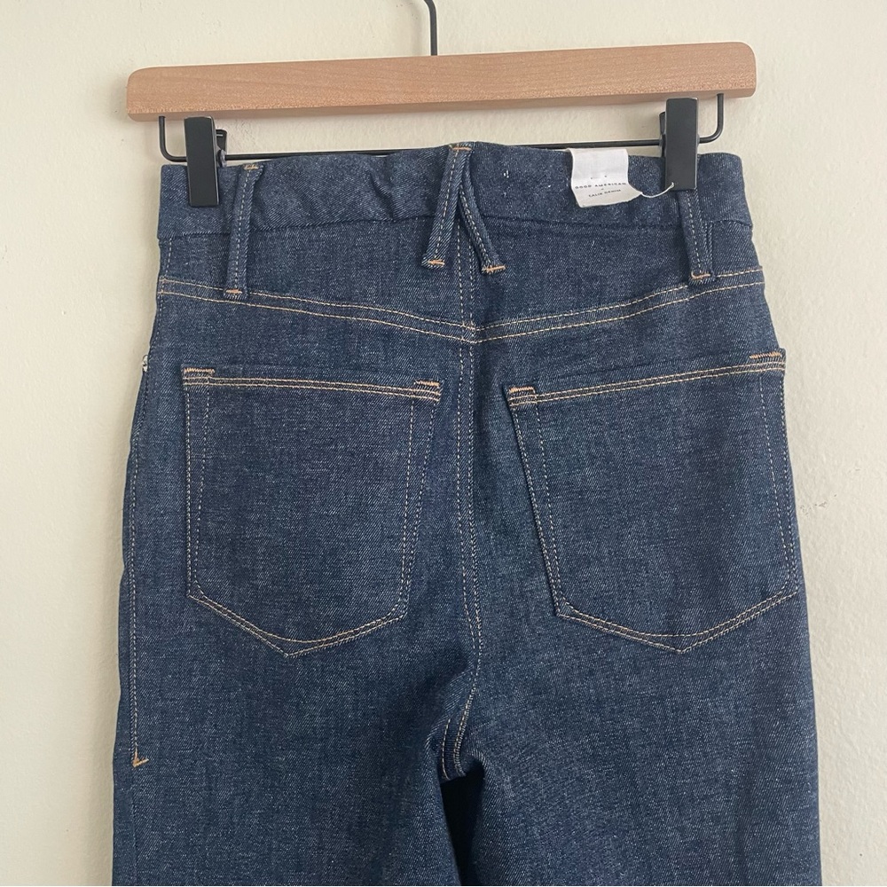 NWT Good American Dark Blue Flare Jeans - Picture 4 of 8